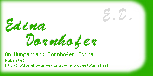 edina dornhofer business card
